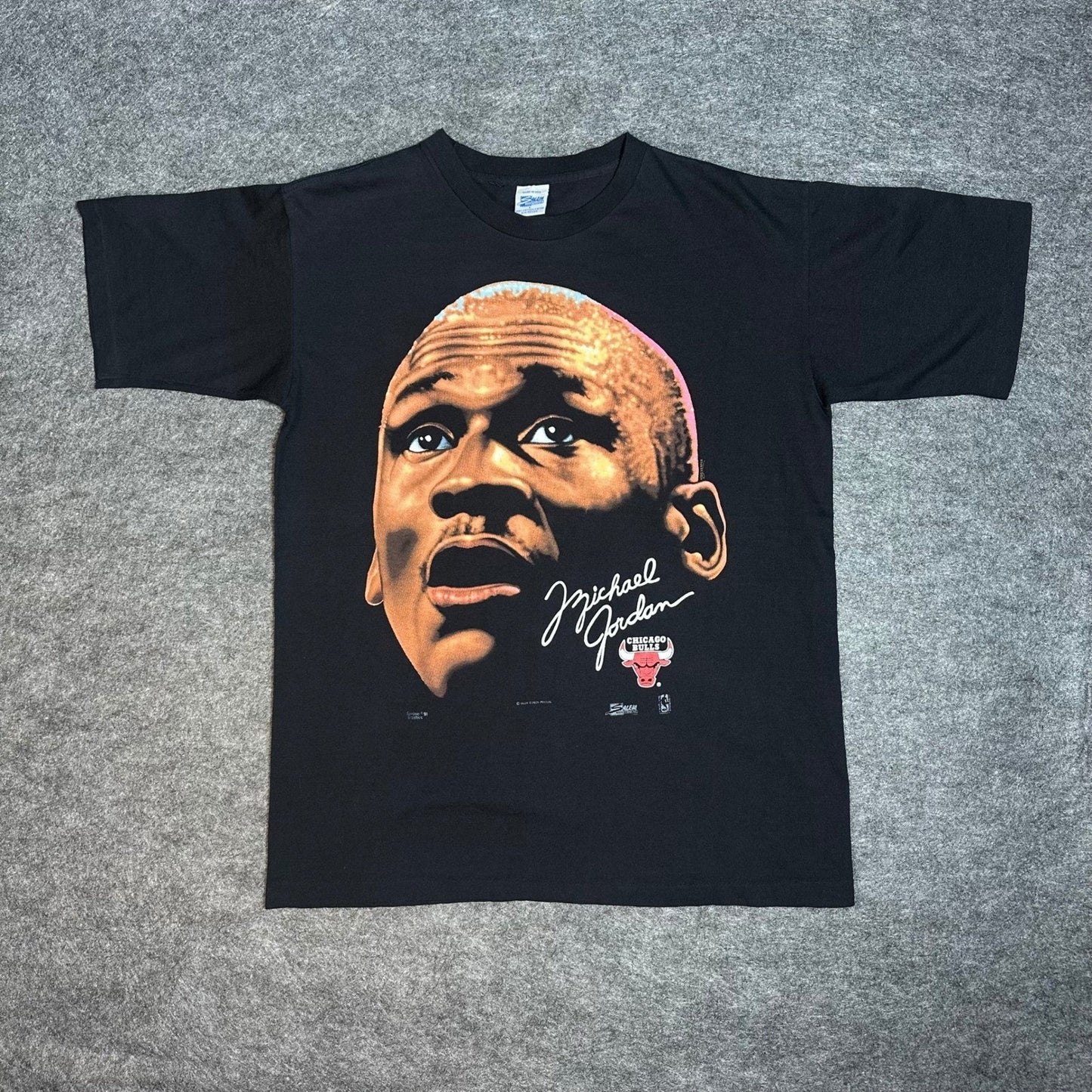 Vintage 1991 Michael Jordan Chicago Bulls Big Face T Shirt Salem Men's Large