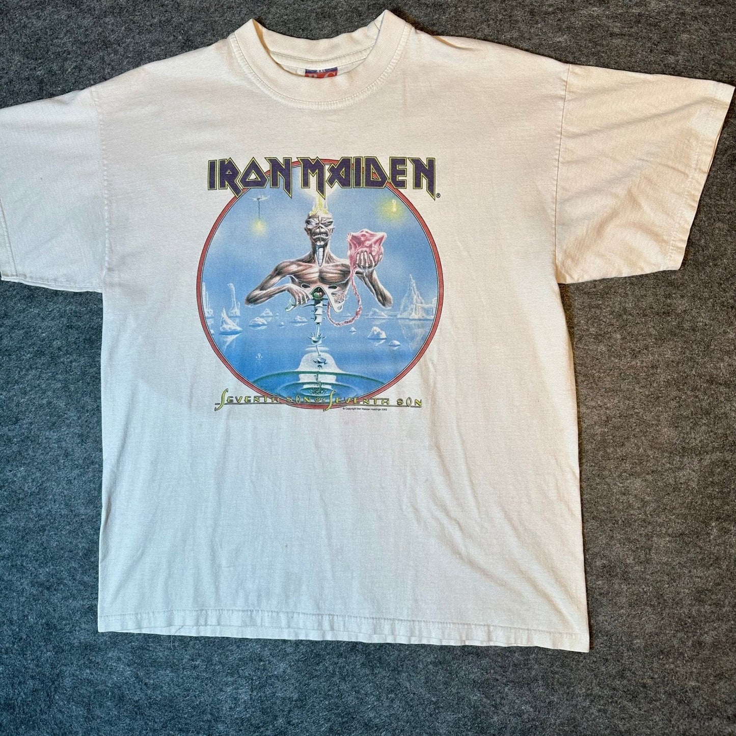Vintage IRON MAIDEN Shirt 2003 Euro Tour "Seventh Son of a Seventh Son" Size XXL