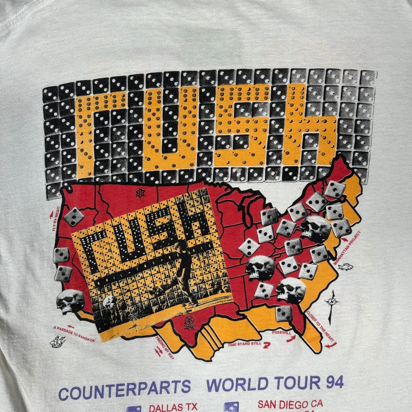 Vintage Rush Counterparts World Tour 94 T Shirt Men's Large
