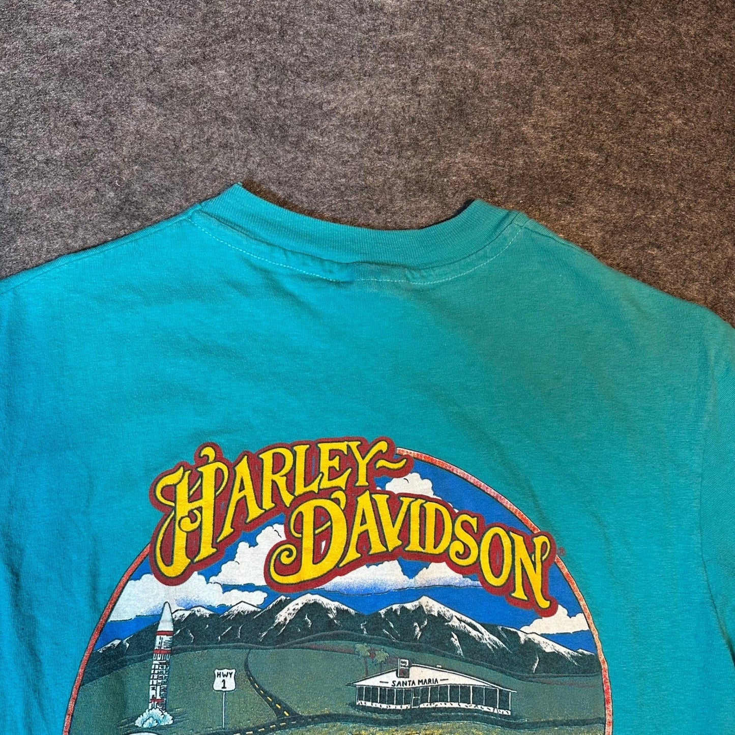 Vintage 80s Harley Davidson Shirt 1988 CALIFORNIA Biker Tee Men's Medium
