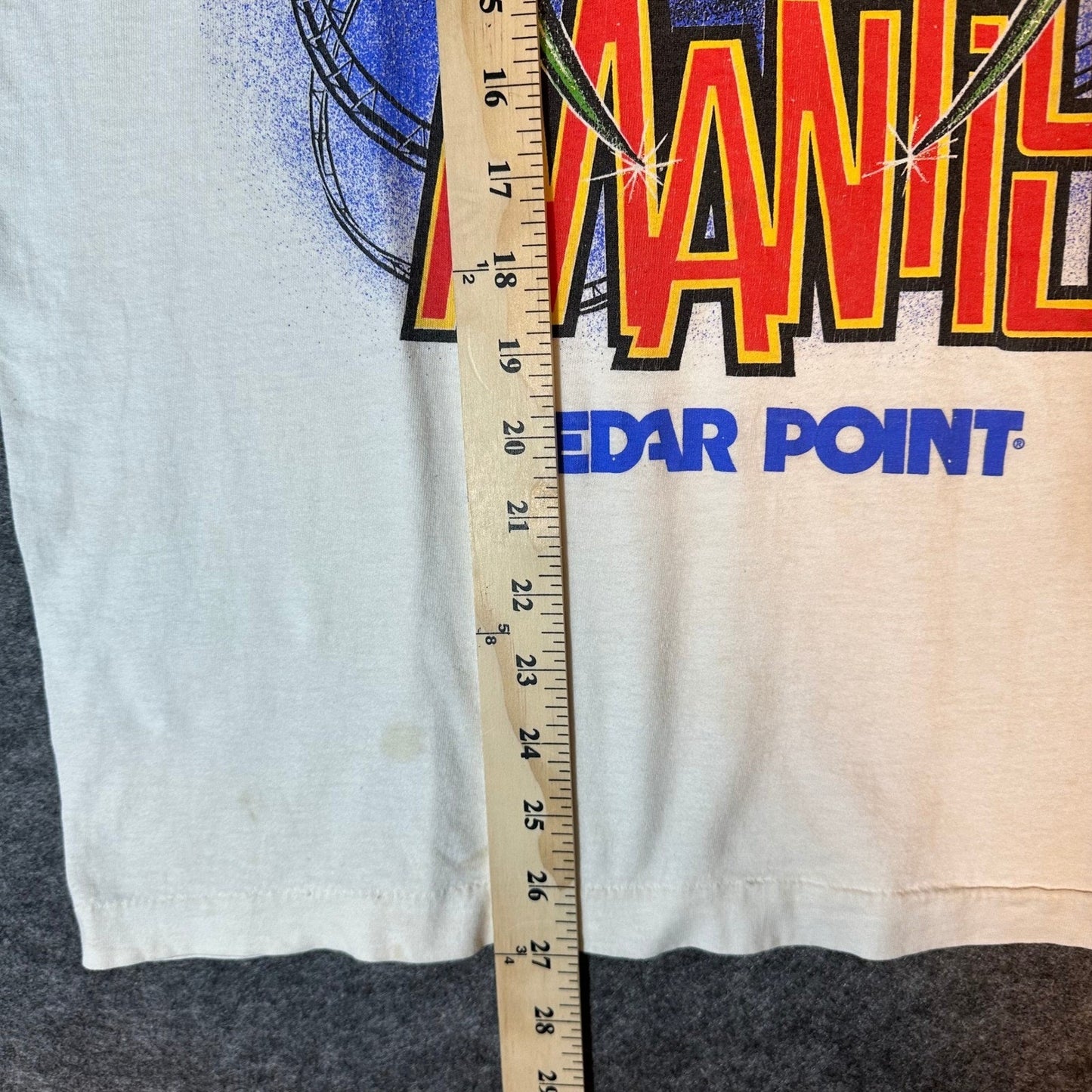 Vintage 90s Cedar Point Mantis Roller Coaster Single Stitch T Shirt Men's Medium