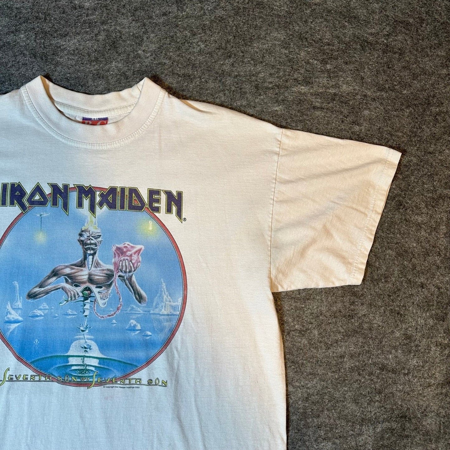 Vintage IRON MAIDEN Shirt 2003 Euro Tour "Seventh Son of a Seventh Son" Size XXL