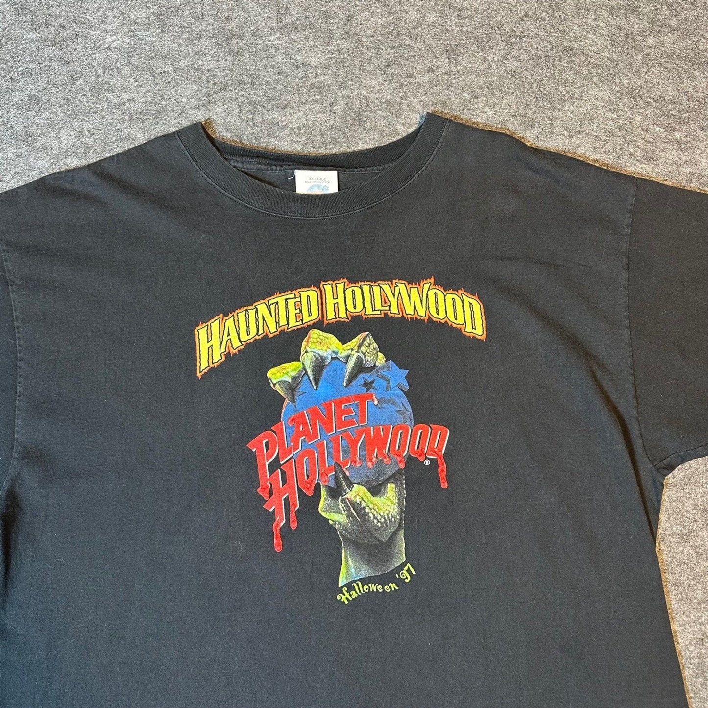 Vintage 90s Planet Hollywood Haunted Hollywood 1997 T Shirt XXL Mens