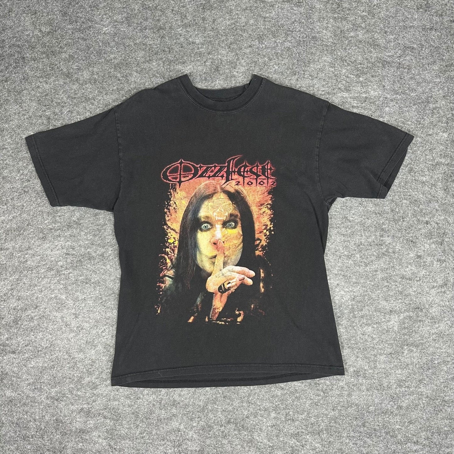 Vintage Ozzy Osbourne 2002 Tour Black T Shirt Mens Large Ozzfest Concert