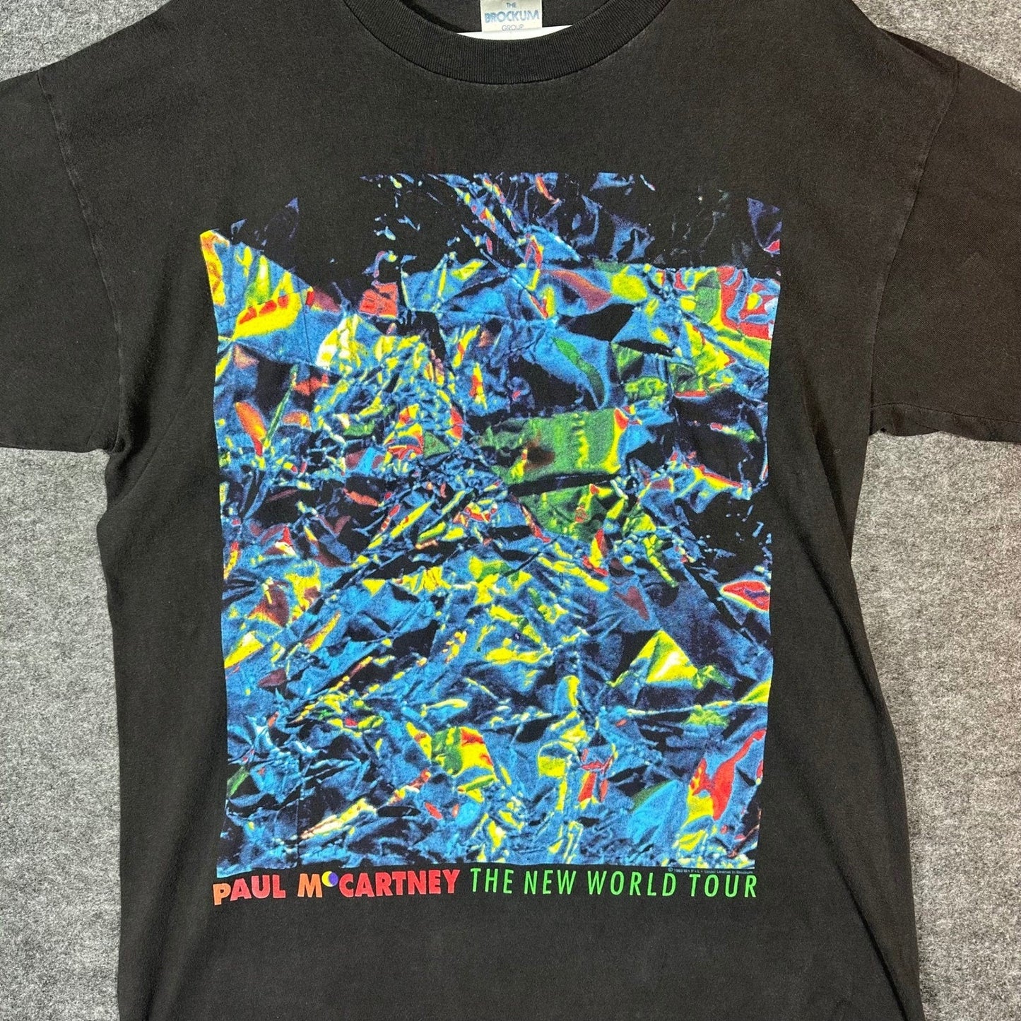 Paul McCartney The New World Tour T Shirt Mens Brockum One Size Fits All Black