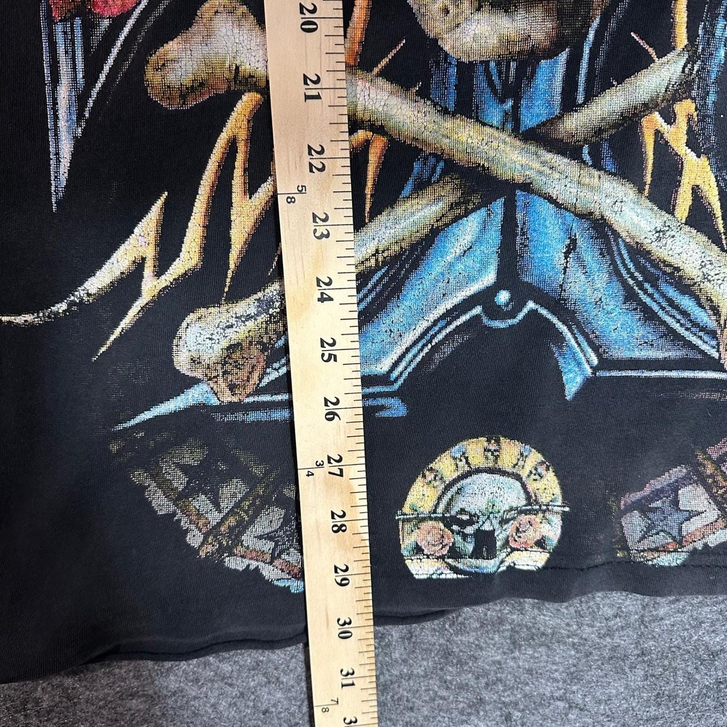 Rare Vintage 90s GUNS N ROSES Bootleg Shirt XL Skull Crossbones Double Sided