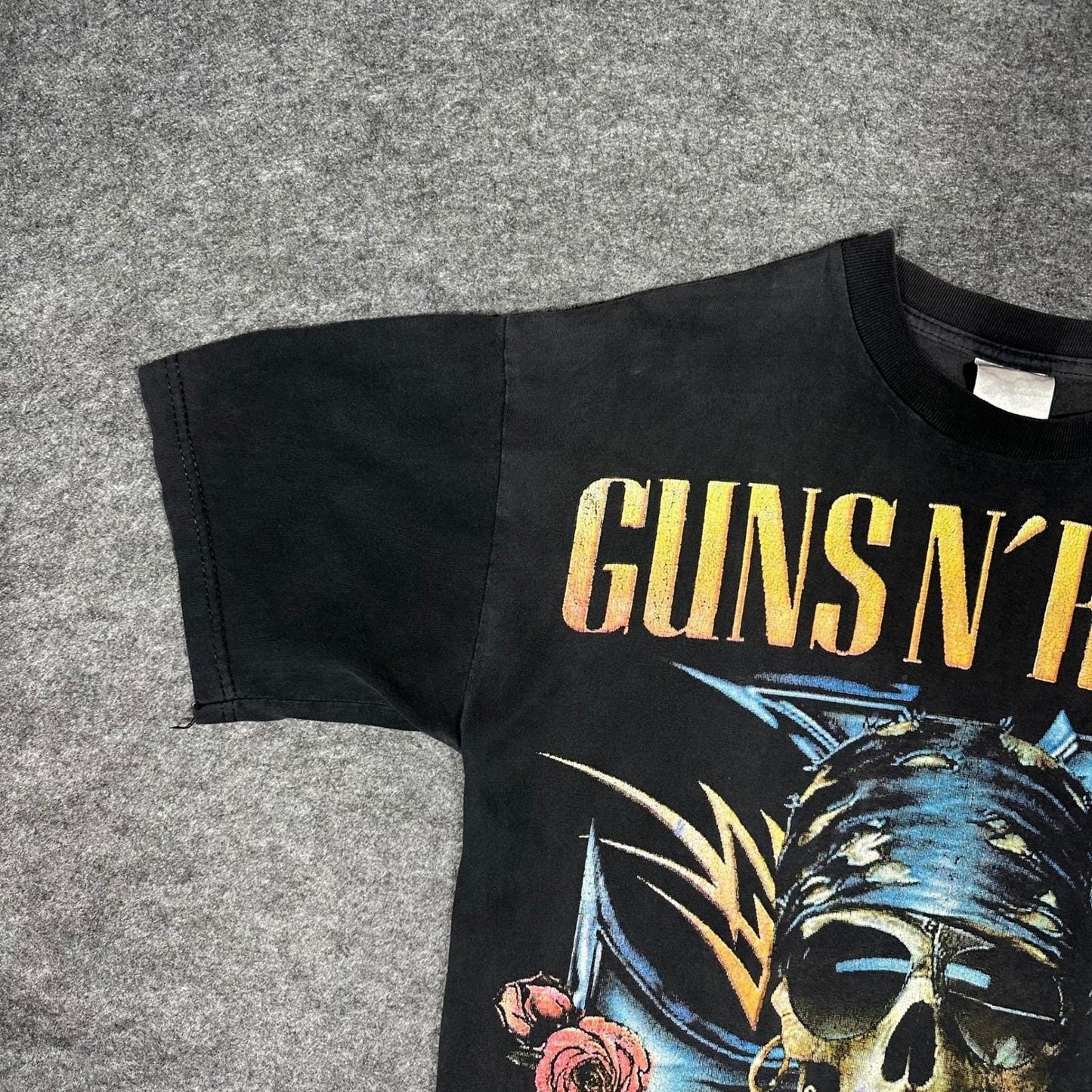 Rare Vintage 90s GUNS N ROSES Bootleg Shirt XL Skull Crossbones Double Sided