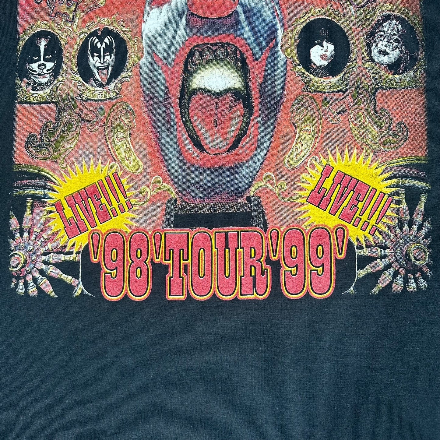 Rare Vintage 90s KISS Psycho Circus 1998 1999 World Tour Shirt Jerzees Men's L
