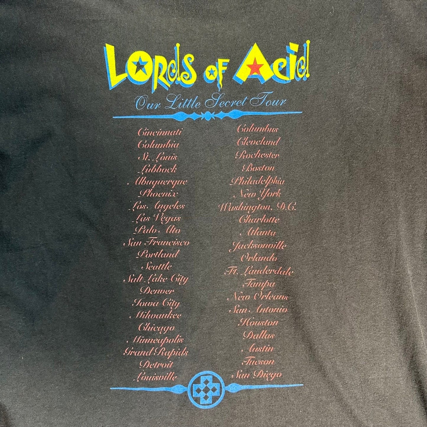 Rare Vintage 90s Lords of Acid Our Little Secret Tour Shirt Delta Pro Weight XL