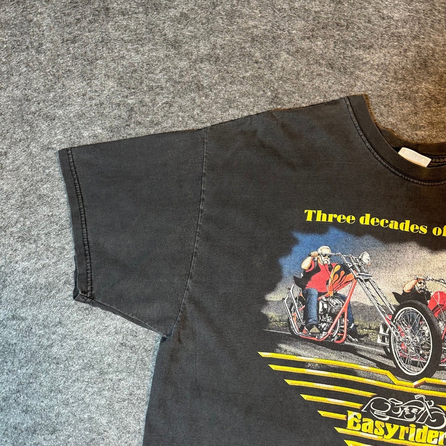 Vintage Easyriders 30 Years T Shirt Mens XL Black Graphic Motorcycle Tee