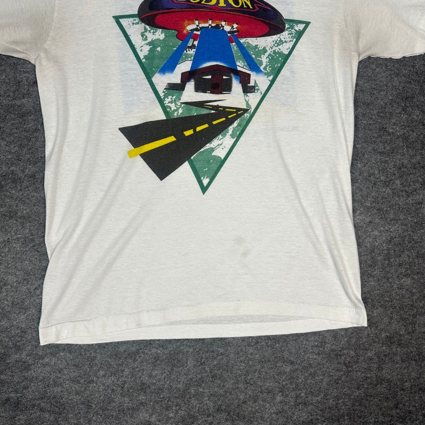 RARE Vintage 80s Single Stitch Boston Concert T Shirt Screen Stars Mens Large