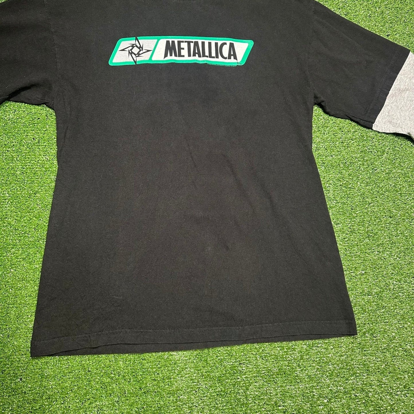 Vintage 2002 Metallica Giant Ninja Star Double Layer Long Sleeve Shirt Large