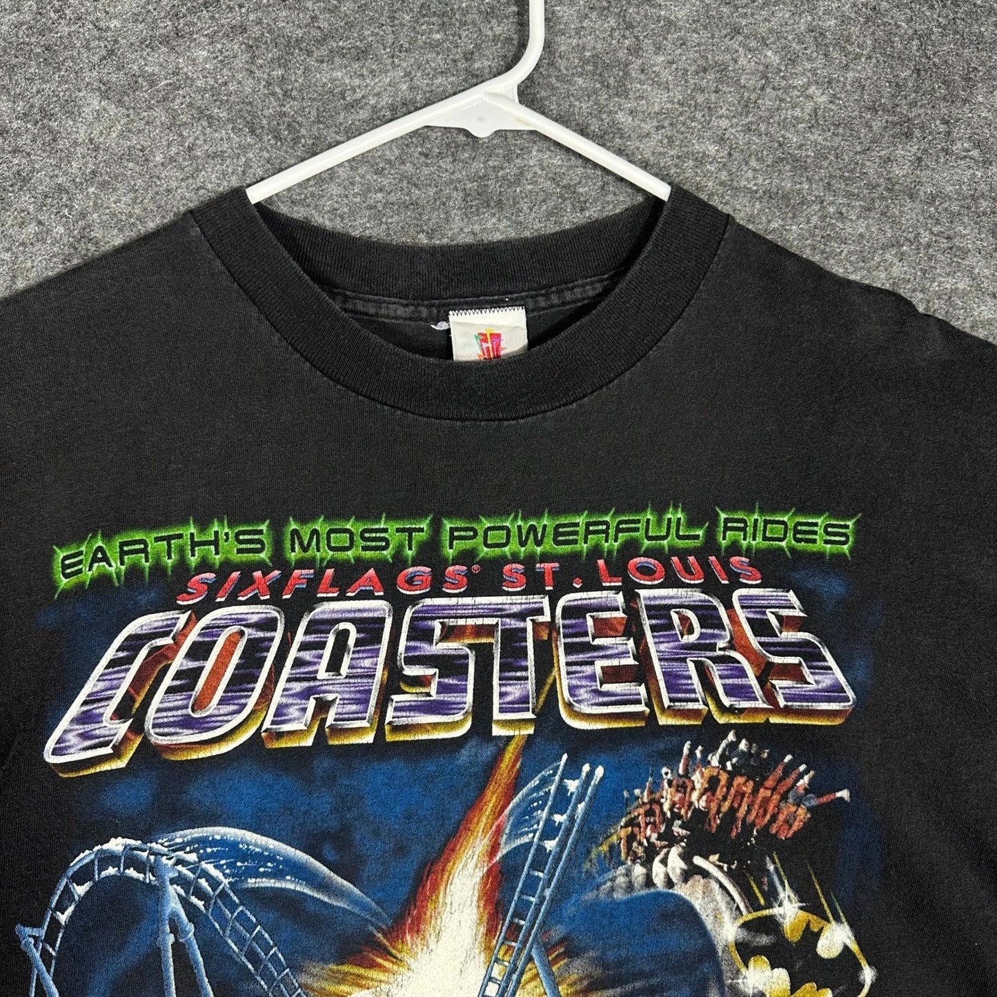 Vintage Single Stitch 1999 Six Flags Batman The Ride Mr Freeze T Shirt XL