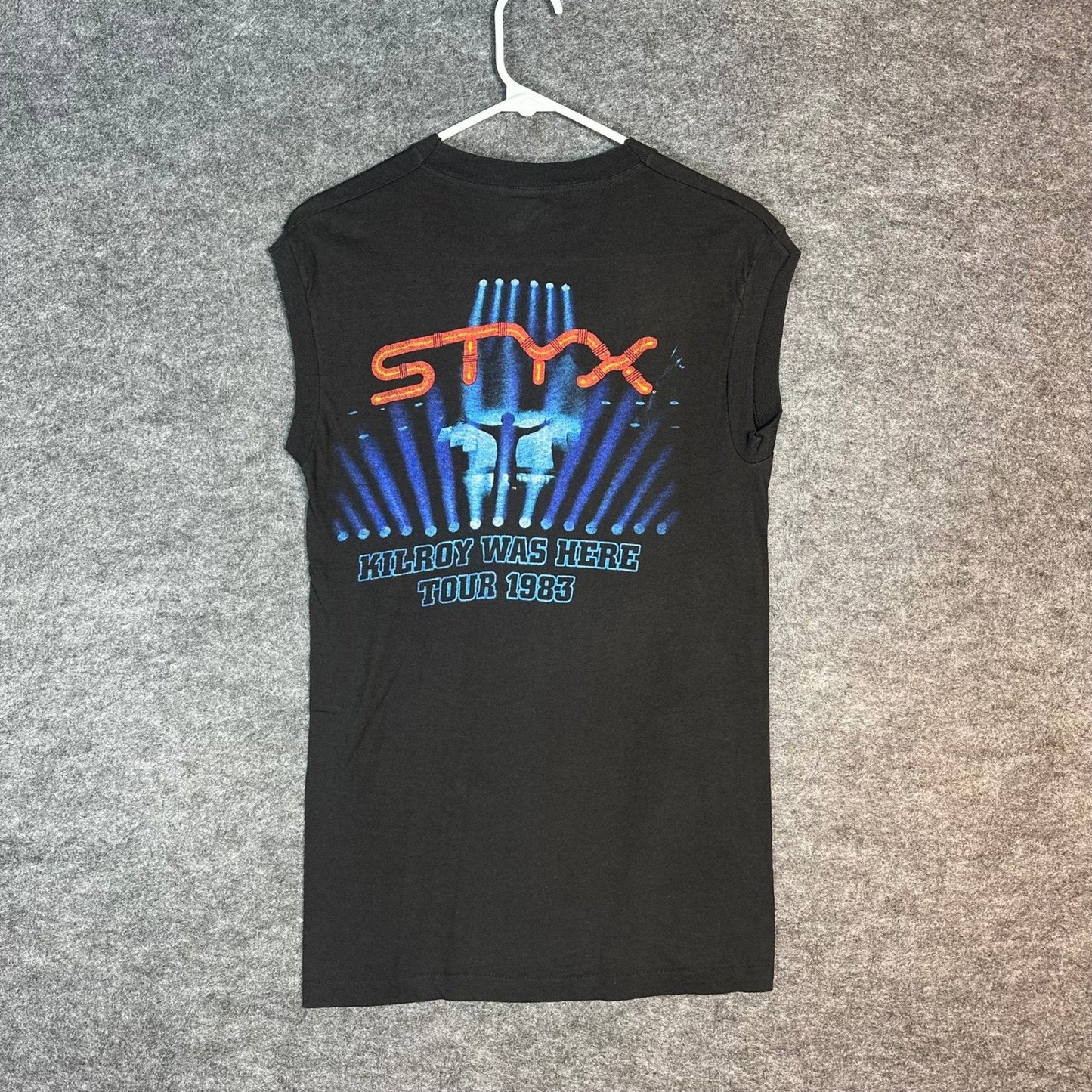 Vintage 1983 STYX Kilroy Was Here Tour Tank Top Single Stitch Hem Mens Medium