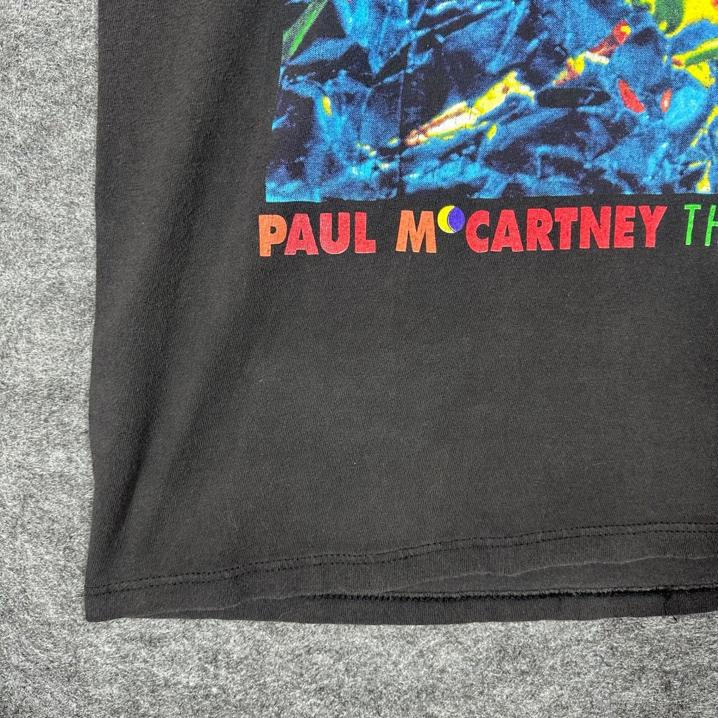 Paul McCartney The New World Tour T Shirt Mens Brockum One Size Fits All Black