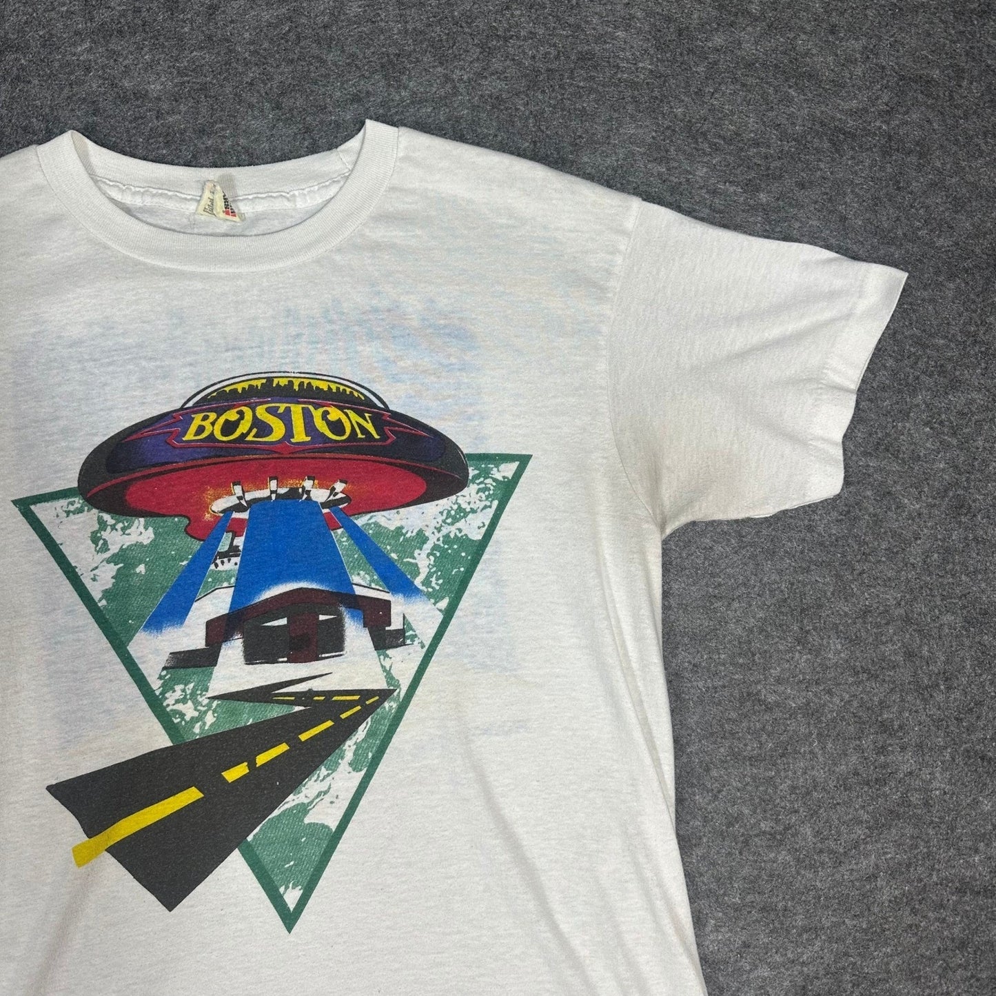 RARE Vintage 80s Single Stitch Boston Concert T Shirt Screen Stars Mens Large