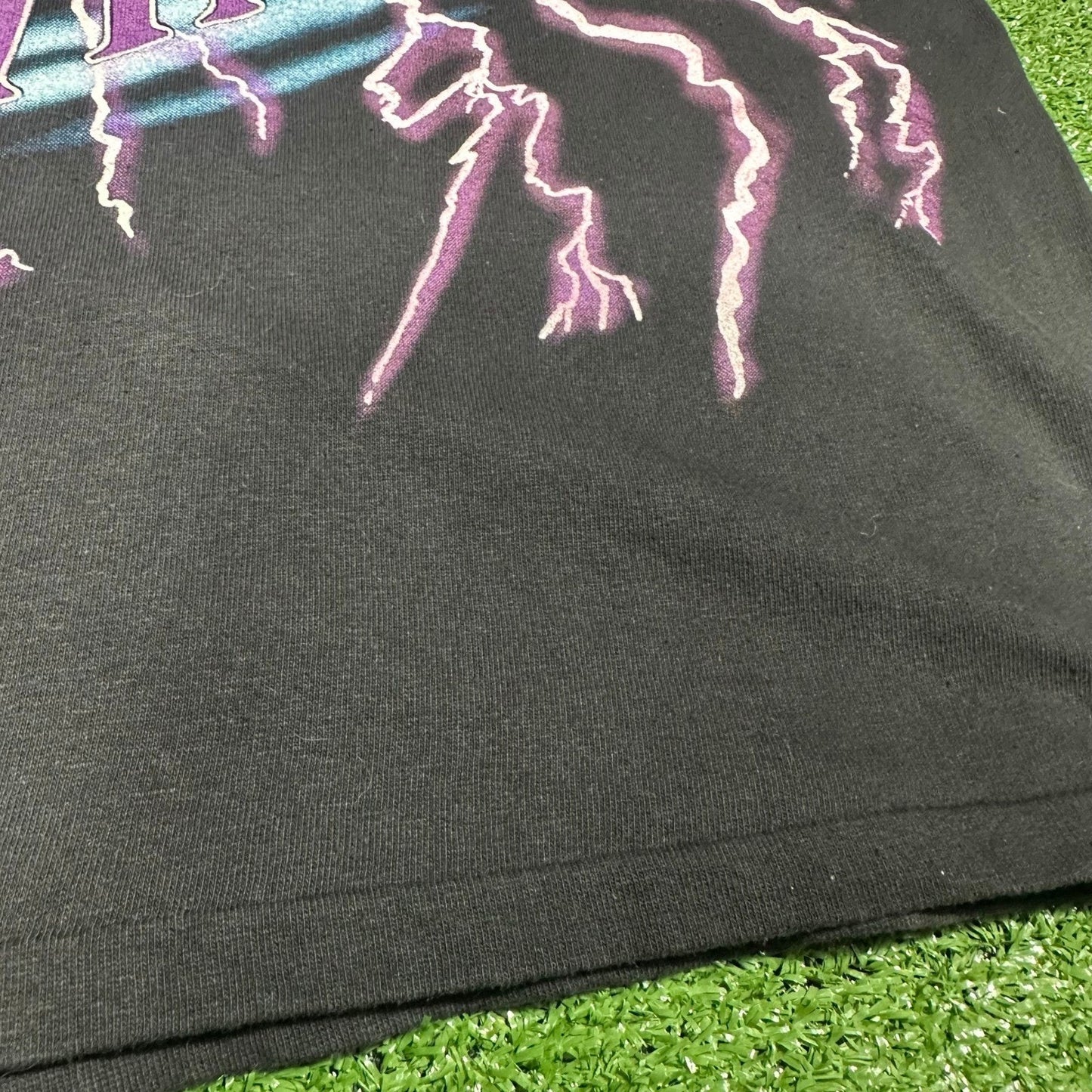Rare 90s Vintage Feel The Thunder American Thunder AOP Single Stitch T Shirt XL