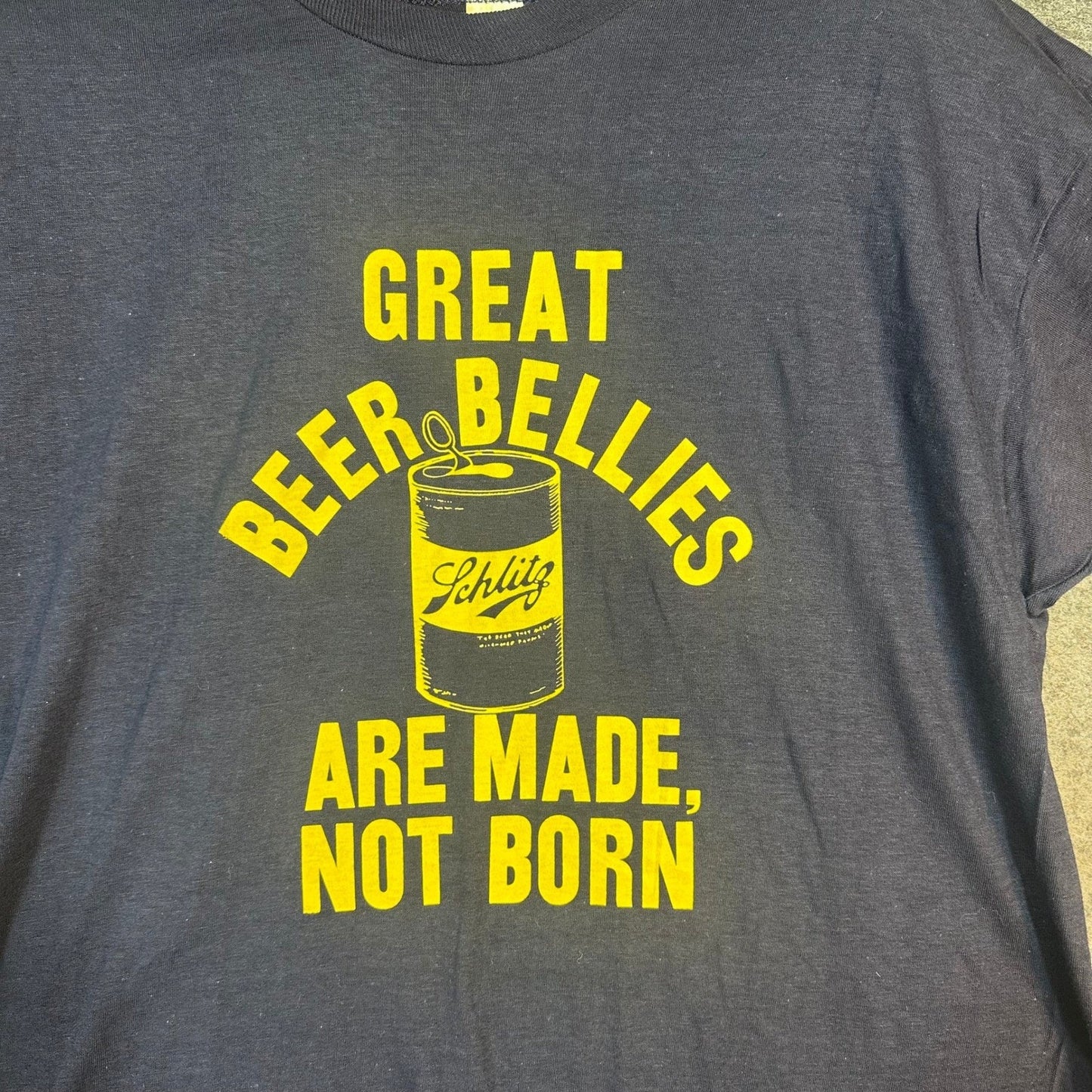 RARE Vintage Single Stitch Shirt Mens Spruce XL Beer Bellies Are Made Not Born