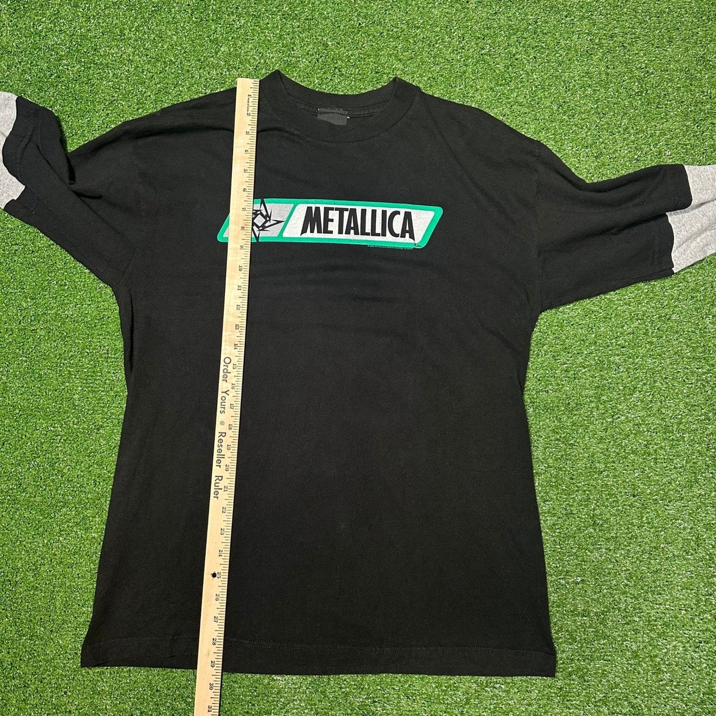 Vintage 2002 Metallica Giant Ninja Star Double Layer Long Sleeve Shirt Large