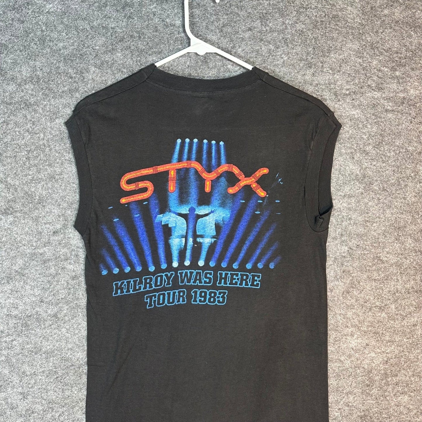 Vintage 1983 STYX Kilroy Was Here Tour Tank Top Single Stitch Hem Mens Medium
