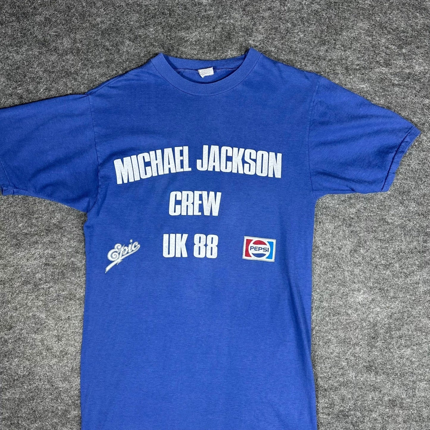 ULTRA RARE Michael Jackson Crew Pepsi Epic Tour T Shirt Mens XL Vintage 1988