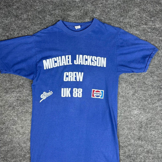 ULTRA RARE Michael Jackson Crew Pepsi Epic Tour T Shirt Mens XL Vintage 1988