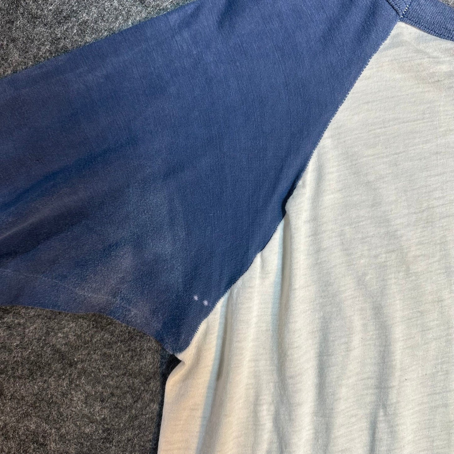Vintage 80s Genesis Duke Tour Raglan T Shirt Mens Medium Blue White Graphic Tee