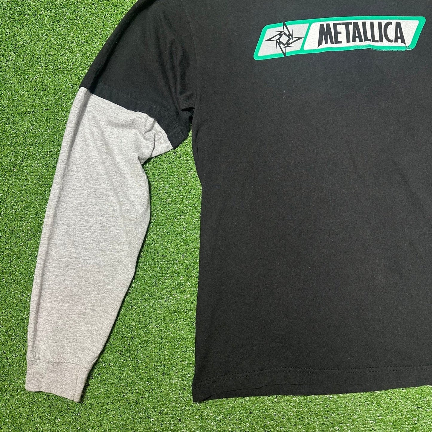 Vintage 2002 Metallica Giant Ninja Star Double Layer Long Sleeve Shirt Large
