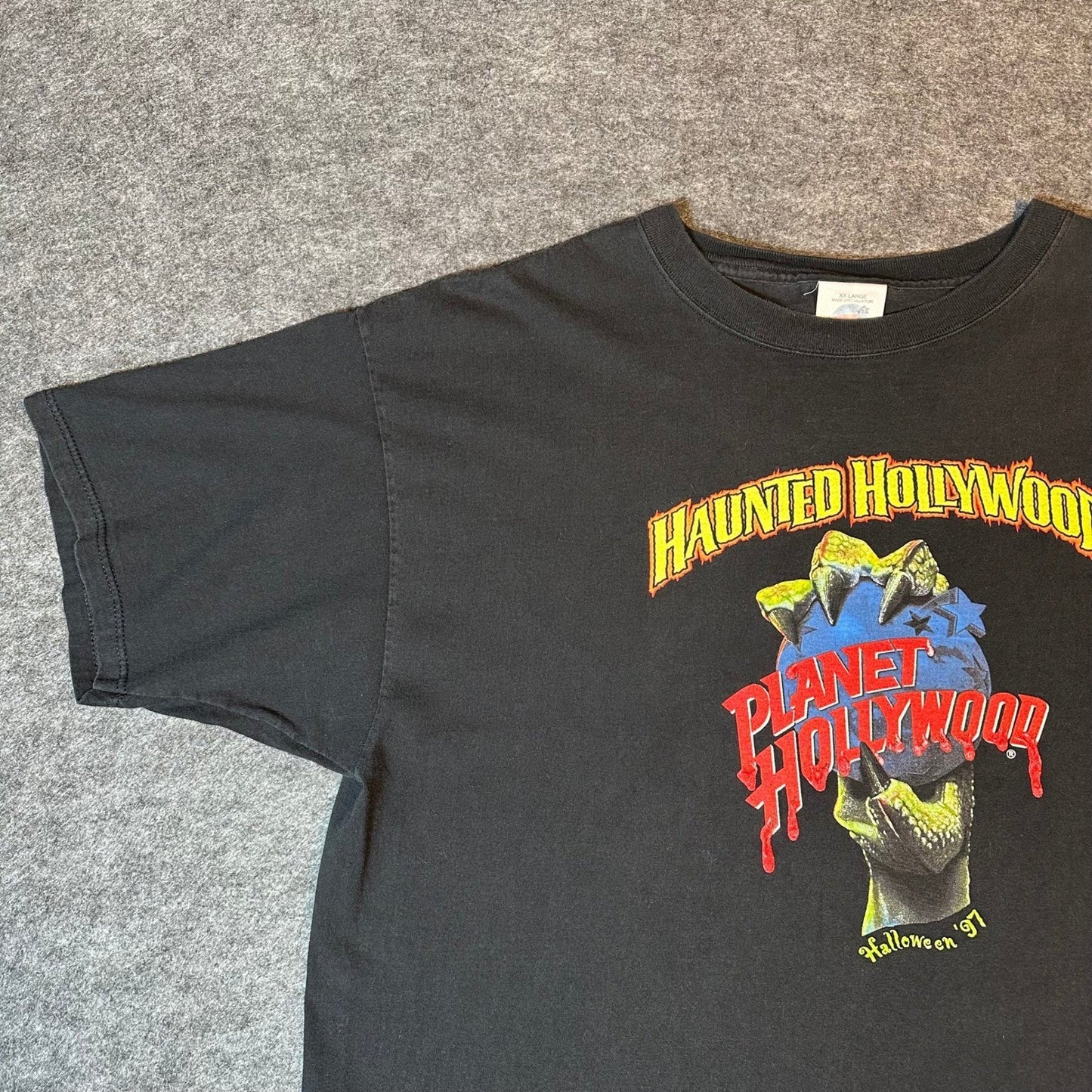 Vintage 90s Planet Hollywood Haunted Hollywood 1997 T Shirt XXL Mens