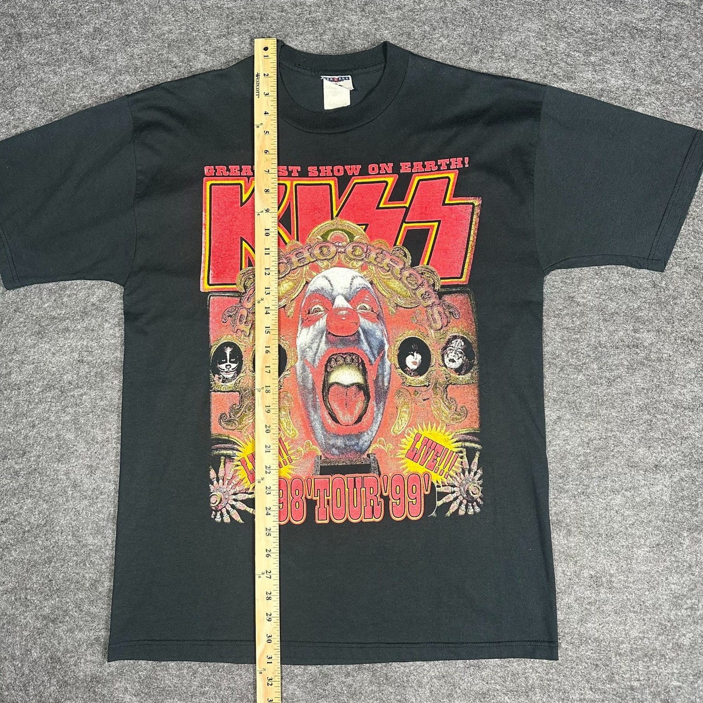 Rare Vintage 90s KISS Psycho Circus 1998 1999 World Tour Shirt Jerzees Men's L
