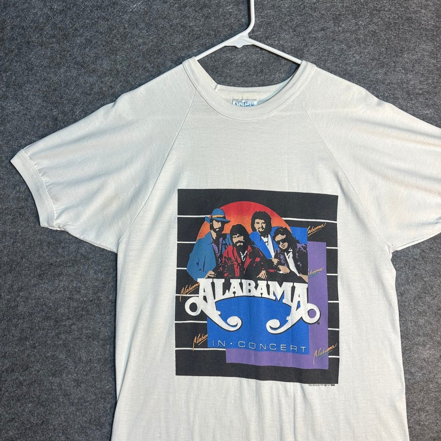 Vintage 1986 Alabama In Concert Tour T Shirt Mens Medium White Single Stitch
