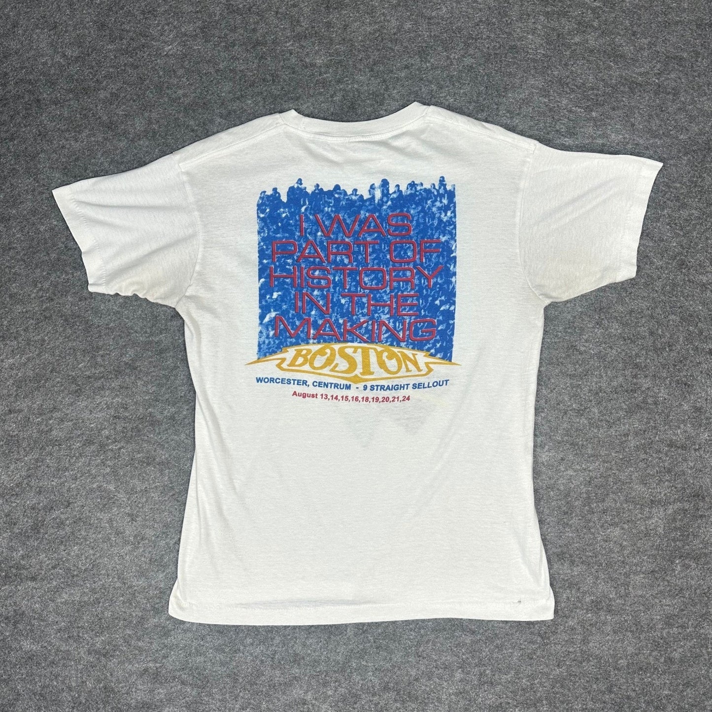 RARE Vintage 80s Single Stitch Boston Concert T Shirt Screen Stars Mens Large