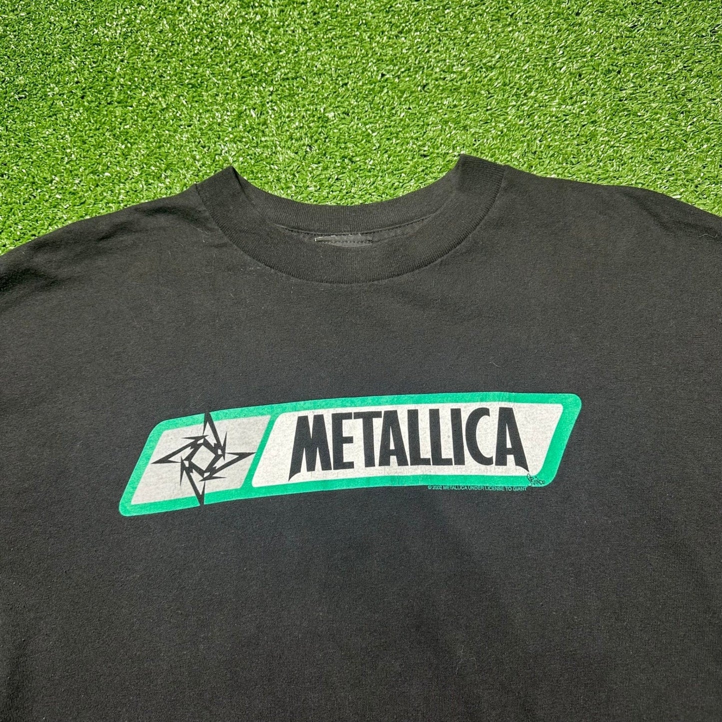 Vintage 2002 Metallica Giant Ninja Star Double Layer Long Sleeve Shirt Large