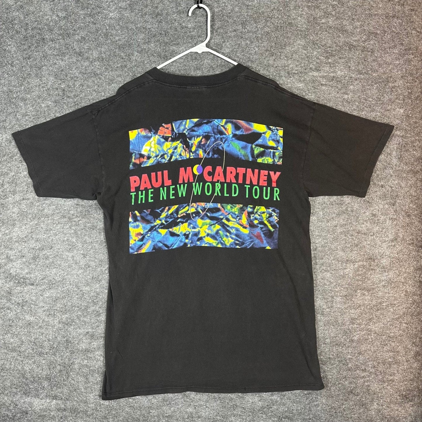 Paul McCartney The New World Tour T Shirt Mens Brockum One Size Fits All Black